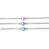 2 Finished Stainless Steel Chains Rainbow Color-CS052