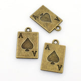 25PCS Spade A Charms,2 Colors Available Double Sided-RS269