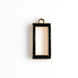 8PCS Black Enamel Rectangle Pendants-TS254