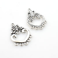 20PCS 1 to 5 Connector Charms,Antique Silver Tone-RS1161