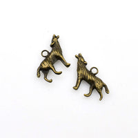 15PCS Wolf Charms,2 Colors Available-RS118