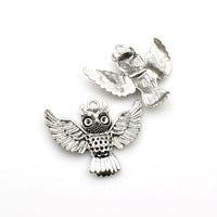 5PCS Big Owl Charms,Antique Silver Tone-RS127