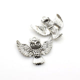 5PCS Big Owl Charms,Antique Silver Tone-RS127