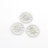 15PCS Gear Charms,Antique Silver Tone Double Sided-RS876