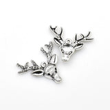 10PCS Deer Head Charms,3 Colors Available-RS938