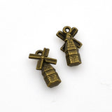 10PCS Exquisite Windmill Charms,2 Colors Available,3D-RS198