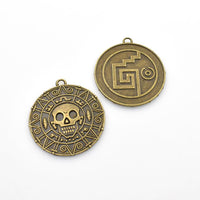 3PCS Big Skull Charms,Antique Bronze Tone-RS247