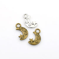 20PCS Moon And Star Charms,2 Colors Available Double Sided-RS741