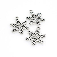 20PCS Snowflake Charms,Antique Silver Tone Double Sided-RS1027