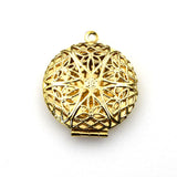 2PCS Round Metal locket Pendants,3 Colors Availabe-TS016