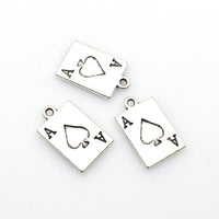 25PCS Spade A Charms,2 Colors Available Double Sided-RS269