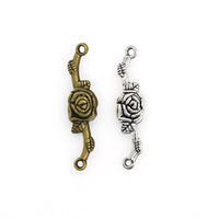 10PCS Rose Connector Charms,2 Colors Available-RS057