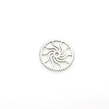 15PCS Gear Charms,Antique Silver Tone Double Sided-RS876