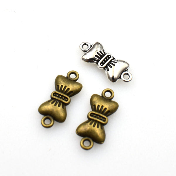 25PCS Bow-knot Connector Charms,2 Colors Available-RS268