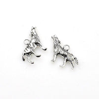 15PCS Wolf Charms,2 Colors Available-RS118