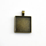 5PCS 25mm Square Cabochon Base Settings 2 Colors Available-B2159