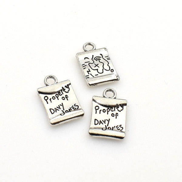 20PCS Treasure Map Charms,Antique Silver Tone-RS149