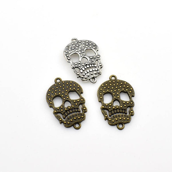 6PCS Skull Connector Charms,2 Colors Available-RS288