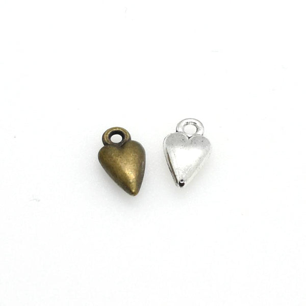 40PCS Love Heart Charms,2 Colors Available-RS275