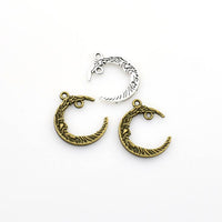 15PCS Moon Face Charms,2 Colors Available Double Sided-RS423