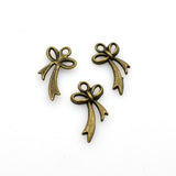 30PCS Bow-knot Charms,Antique Bronze Tone-RS950