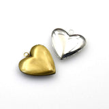 2PCS Heart Metal locket Pendants,2 Colors Availabe-TS011