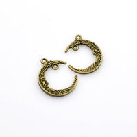 15PCS Moon Face Charms,2 Colors Available Double Sided-RS423