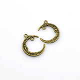 15PCS Moon Face Charms,2 Colors Available Double Sided-RS423