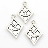 20PCS Poker Charms,Antique Silver Tone-RS1094