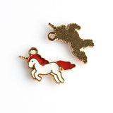 10PCS Enamel Unicorn Charms 3 Colors Available-RS1007