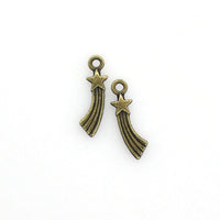 25PCS Shooting Star Charms,2 Colors Available Double Sided-RS815