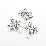 8PCS Big Tree Charms,Antique Silver Tone-RS1164