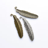 10PCS Feather Charms,2 Colors Available-RS032