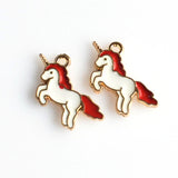 10PCS Enamel Unicorn Charms 3 Colors Available-RS1007