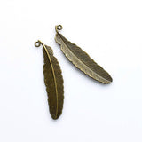 10PCS Feather Charms,2 Colors Available-RS032