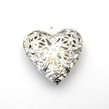 2PCS Heart Metal locket Pendants,2 Colors Availabe-TS011