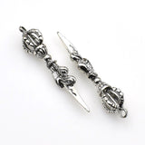 2PCS Magic Wand Charms,Antique Silver Tone 3D-RS105