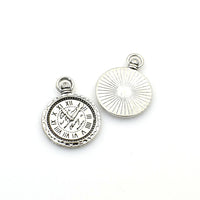 10PCS Clock Charms,2 Colors Available-RS228