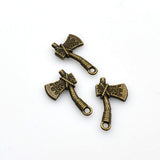 25PCS Axe Charms,2 Colors Available Double Sided-RS385