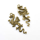 10PCS Dragon Charms,2 Colors Available-RS980