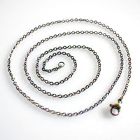 2 Finished Stainless Steel Chains Rainbow Color-CS052