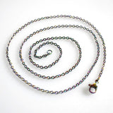 2 Finished Stainless Steel Chains Rainbow Color-CS052