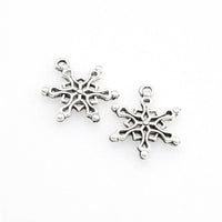 20PCS Snowflake Charms,Antique Silver Tone Double Sided-RS1026