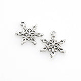 20PCS Snowflake Charms,Antique Silver Tone Double Sided-RS1026