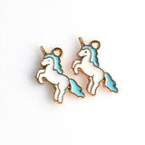 10PCS Enamel Unicorn Charms 3 Colors Available-RS1007