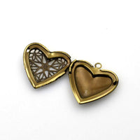 2PCS Heart Metal locket Pendants,2 Colors Availabe-TS011