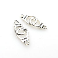 15PCS Handcuffs Charms,Antique Silver Tone-RS1271