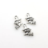 40PCS Little Witch Charms,Antique Silver Tone Double Sided-RS343