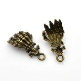 8PCS Skull Hand Charms,2 Colors Available 3D-RS1219