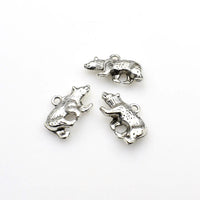 10PCS Polar Bear Charms,Antique Silver Tone 3D-RS369